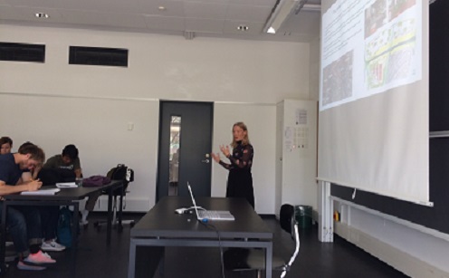 Julie Rosenkvist Nissen gives a presentation on her Master's Thesis
